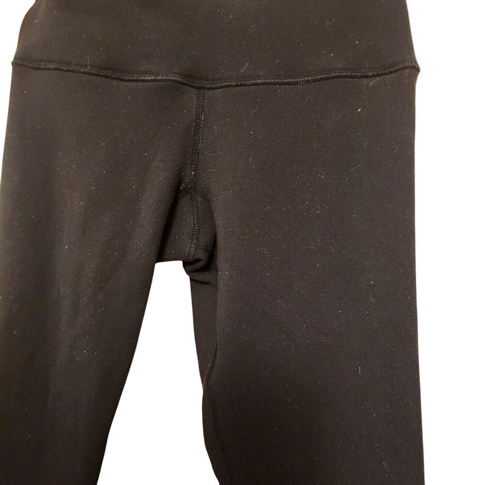 Lululemon Dark Grey Black Reversible Cropped Workout Leggings Size 4 - Picture 8 of 13